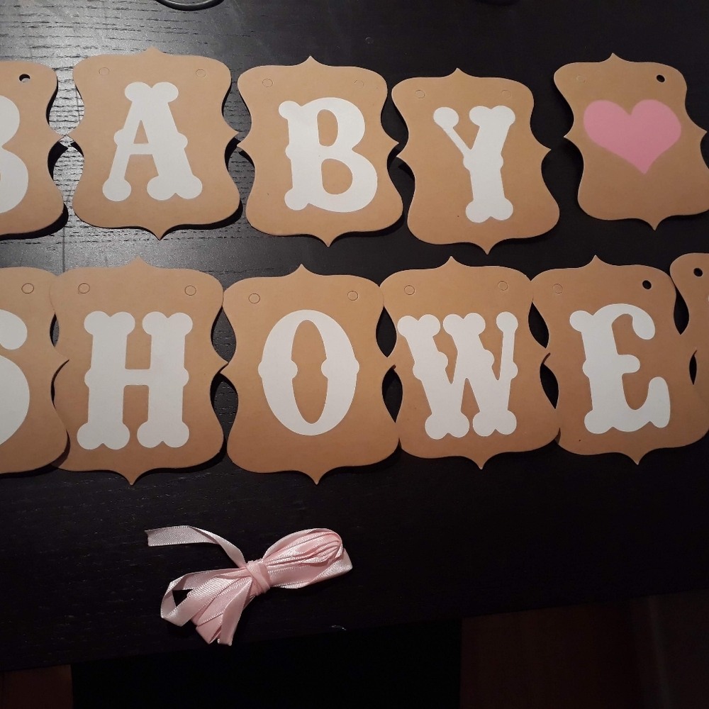 NWOT | Baby Shower Banner Party Decoration Pink Girl